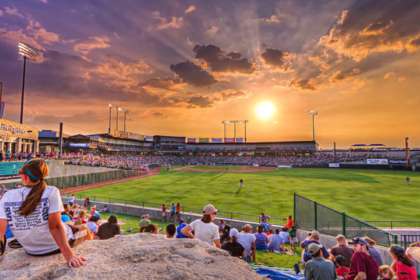 Dell Diamond at sunset