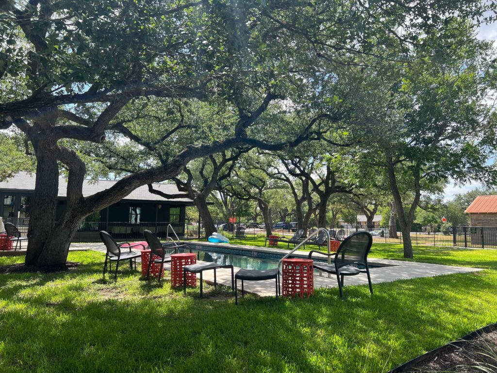 Exterior view of the outdoor pool