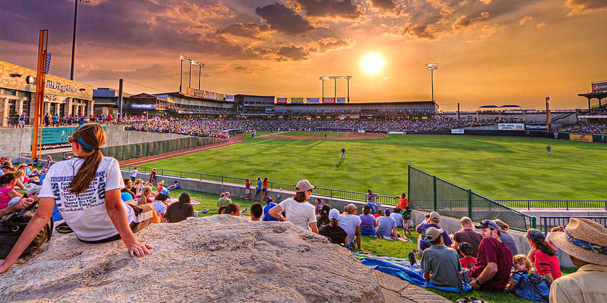 Fans watching game at Dell Diamond